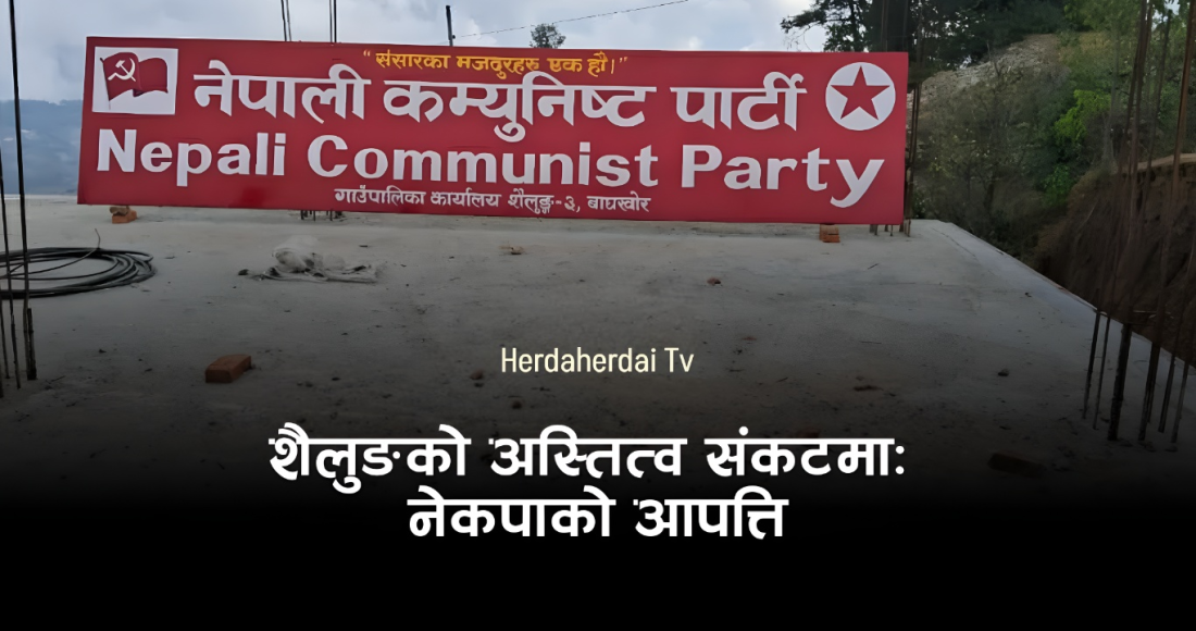 शैलुङमा विना अध्ययन संरचना बनाइएको भन्दै नेकपाको आपत्ति: भन्छ– 'विकासको नाममा विनाश स्वीकार्य छैन'