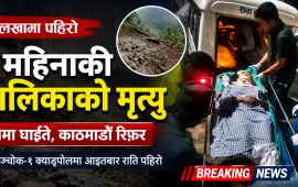 दोलखामा पहिरोमा परी ४ महिनाकी बालिकाको मृत्यु, आमा घाइते