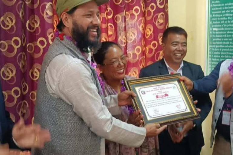 विगुलाई पूर्णखोपयुक्त बनाउने महिला स्वयंसेविका सम्मानित: अध्यक्ष भन्छन्– यो उहाँहरूकै मेहनतको फल हो
