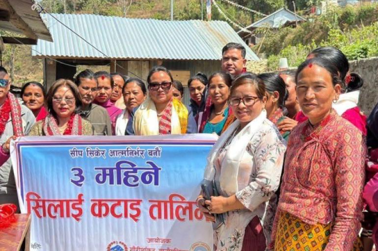 महिलाको सीप विकासका लागि सिलाइ–कटाइ तालिम सुरु