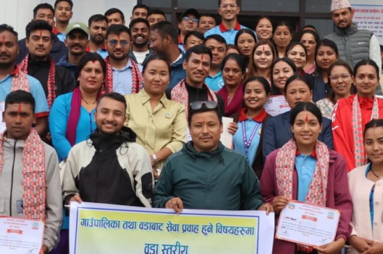 गौरीशंकर गाउँपालिका स्तरीय हाजिरीजबाफमा वडा नं. ९ प्रथम