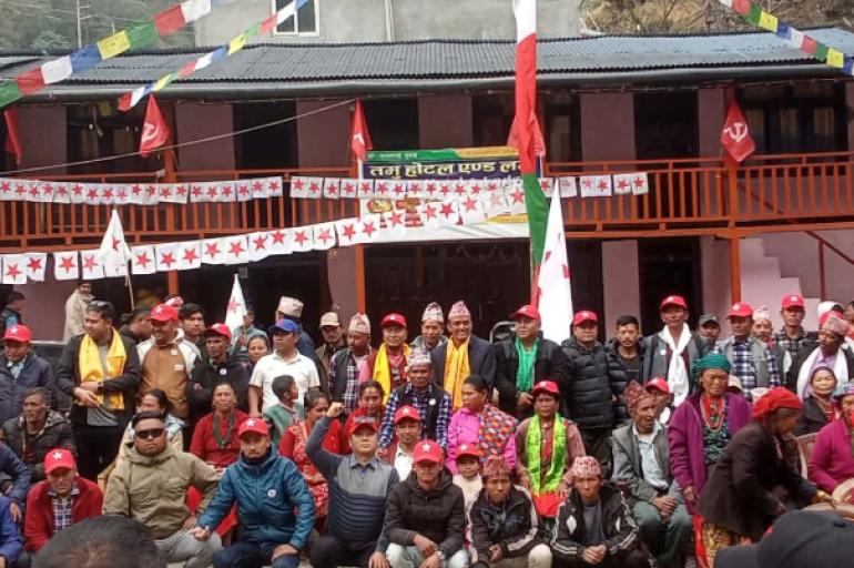 दोलखामा नेकपाको संगठन विस्तार आक्रामक: लामाबगरबाट ४० भन्दा बढी नेता-कार्यकर्ता पार्टी प्रवेश